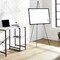 Easel Stand, Instant Floor Poster, Lightweight, Collapsible and Portable with Tripod Base, Black Steel(supports 5 pounds)